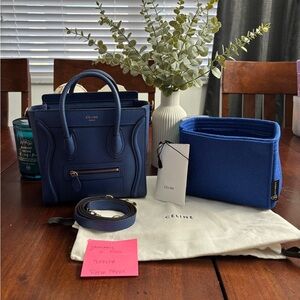 Celine Nano Luggage Blue